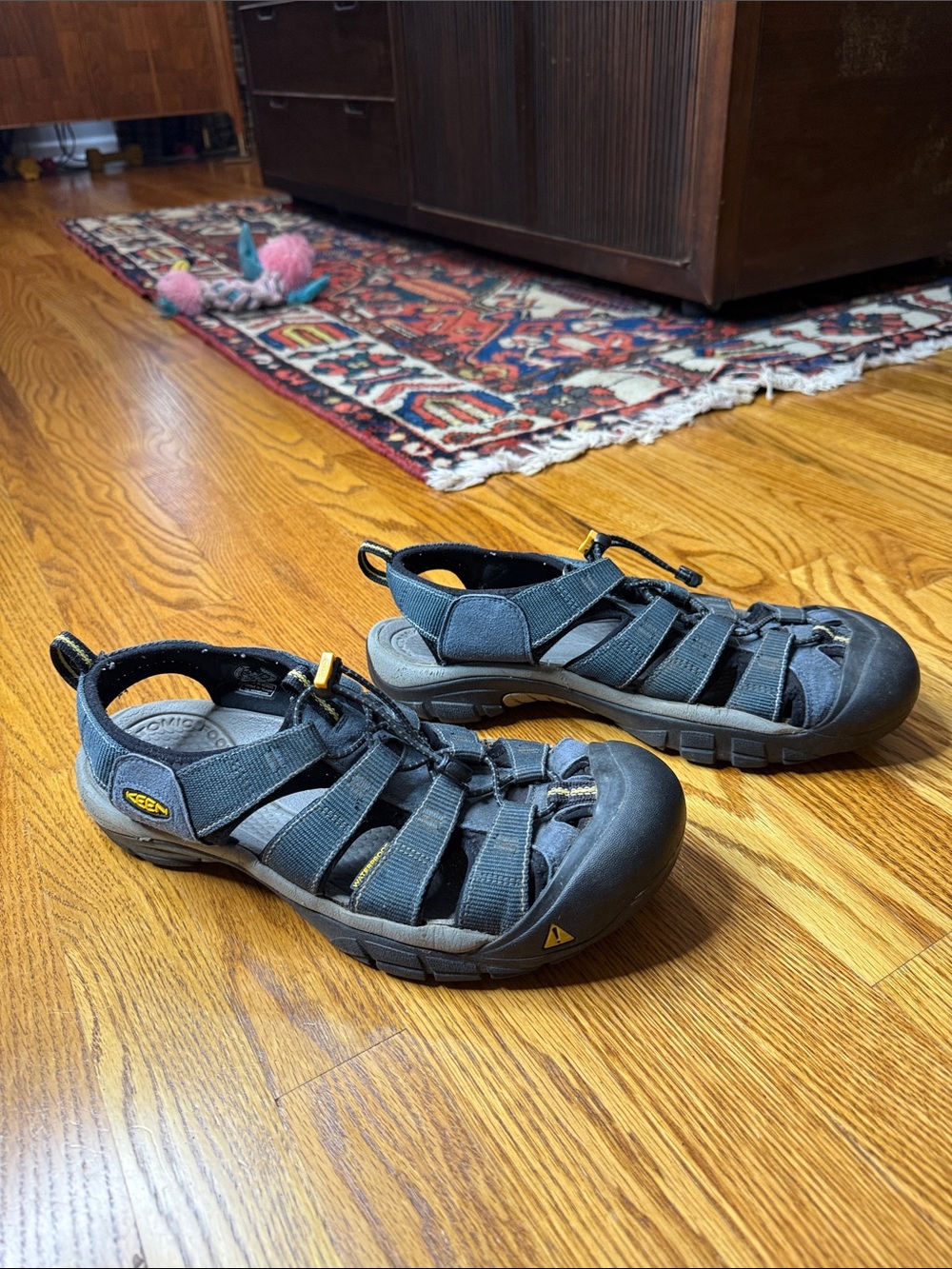 Keen Men's Gray and Black Closed-Toe Sandals size 12
